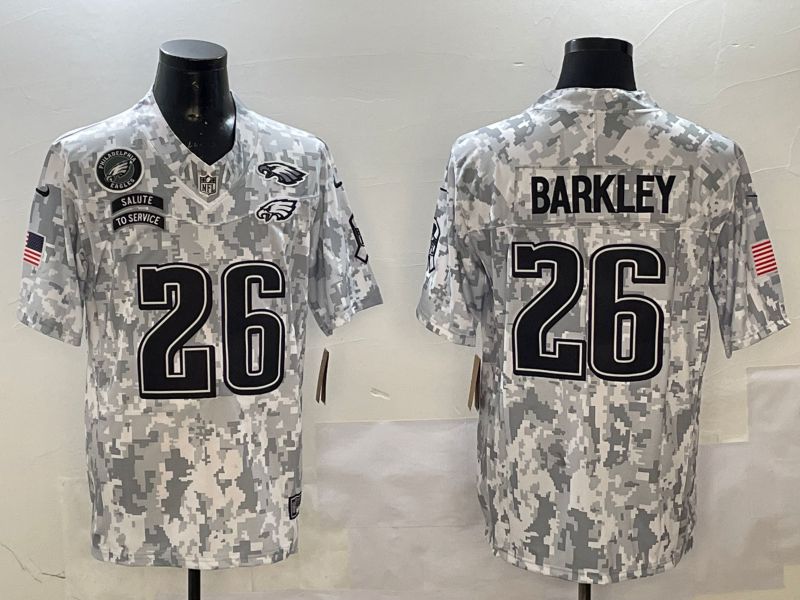 Men Philadelphia Eagles #26 Barkley Camo 2025 Nike Salute to Service Limited NFL Jersey style 6->philadelphia eagles->NFL Jersey